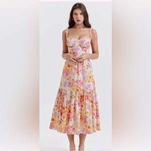 ELIA Ivory Floral Midi Sundress - Size L+